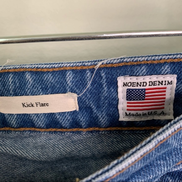 NOEND Denim Kick Flare Side Slit High Rise Jeans - Picture 10 of 12